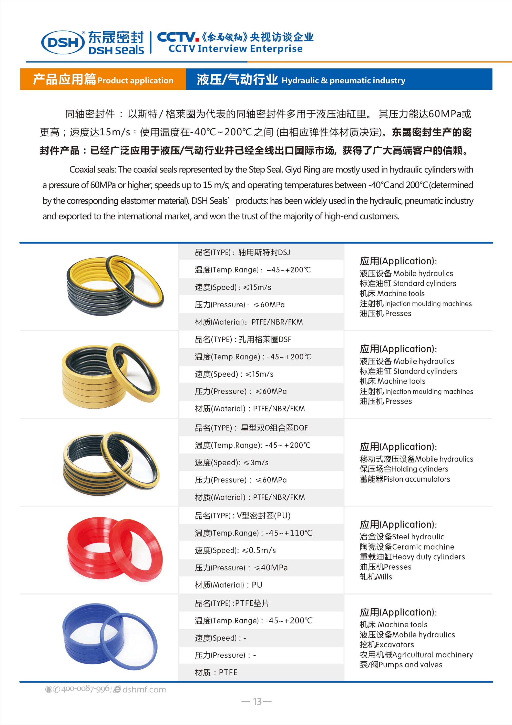 液壓、氣動(dòng)行業(yè)密封件廠 - 東晟密封生產(chǎn)液壓氣動(dòng)密封件產(chǎn)品：已經(jīng)廣泛應(yīng)用于液壓、氣動(dòng)行業(yè)并己經(jīng)全線出口國際市場(chǎng)。