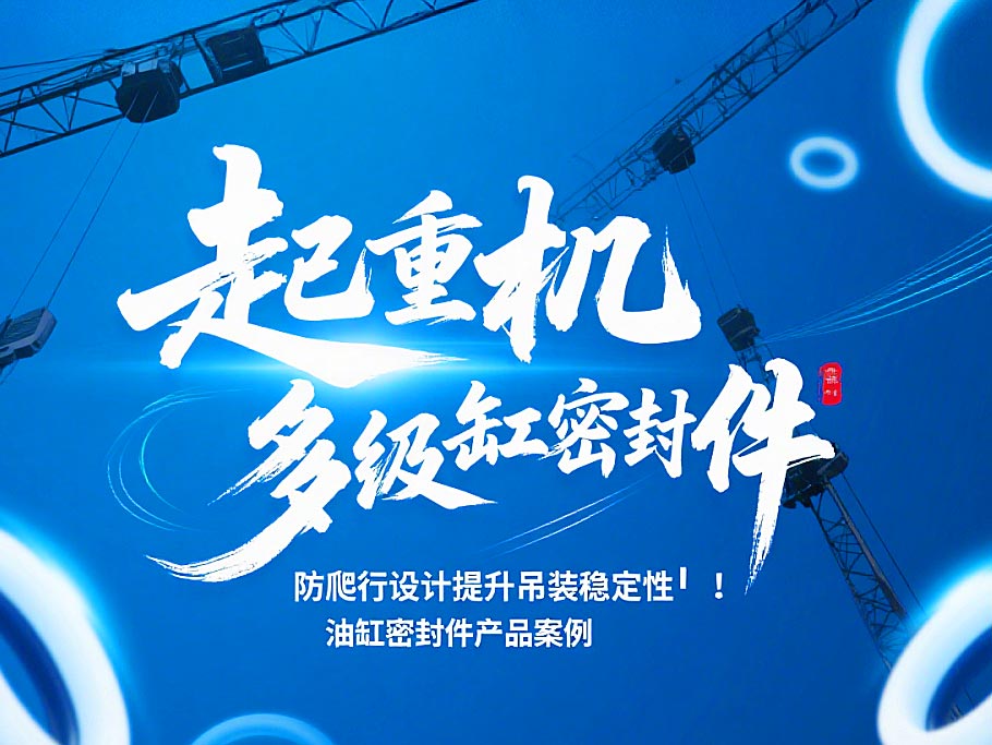 起重機多級油缸密封件!防爬行設計提升吊裝穩定性?!